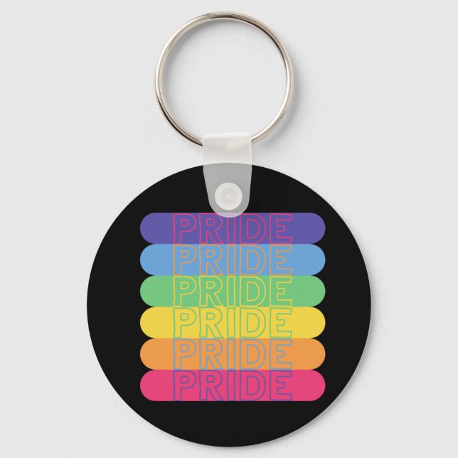 Stolz in Regenbogenfarben Schlüsselanhänger (Vorderseite)