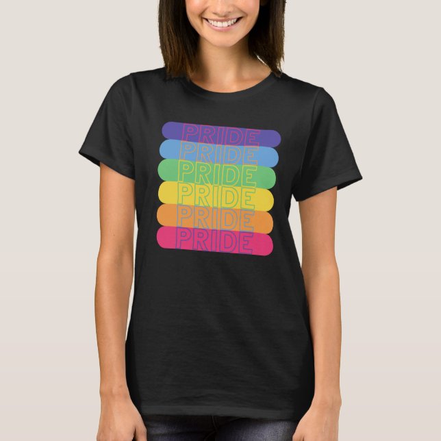 Stolz in Regenbogenfarben T-Shirt (Vorderseite)