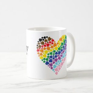 Stolz Irish Rainbow Kleeblatt Herz Kaffeetasse