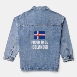 Stolz, Isländisch zu sein Jeansjacke