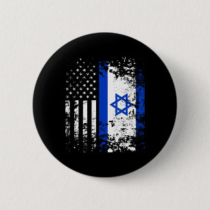 Stolz israelische Flagge Patriotischer Stolz Ameri Button