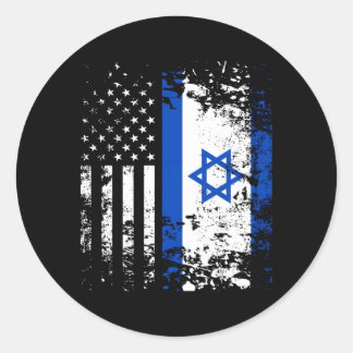 Stolz israelische Flagge Patriotischer Stolz Ameri Runder Aufkleber