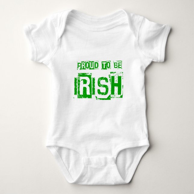 Stolz ist Irish St. Patrick Tagesgeschenk Baby Strampler (Vorderseite)