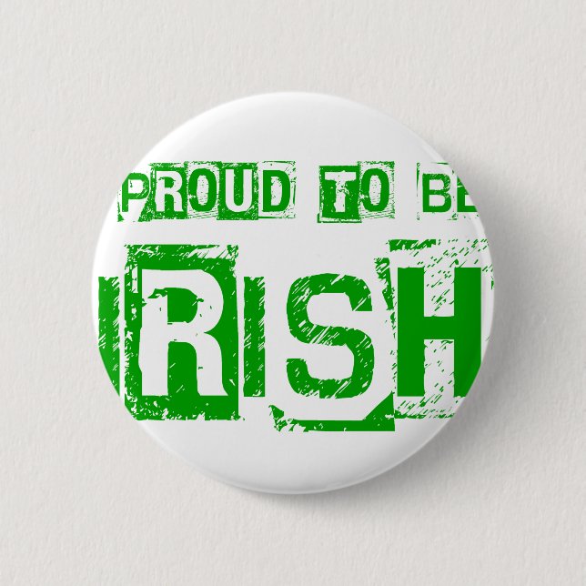 Stolz ist Irish St. Patrick Tagesgeschenk Button (Vorderseite)