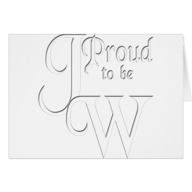 Stolz, Jehovas Zeuge zu sein (Vorderseite (Horizontal))