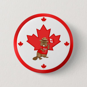 Stolz kanadischer Biber Button
