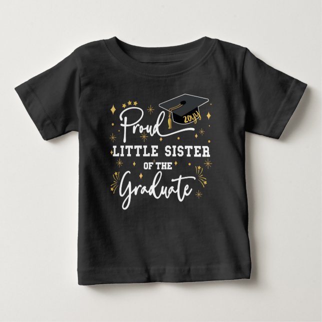 Stolz kleine Schwester des Absolventen | Schwarz Baby T-shirt (Vorderseite)