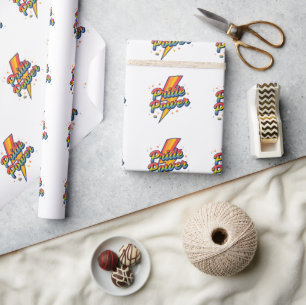 Stolz Kraft Blitz – LGBTQ+ Regenbogen-Zitat Geschenkpapier