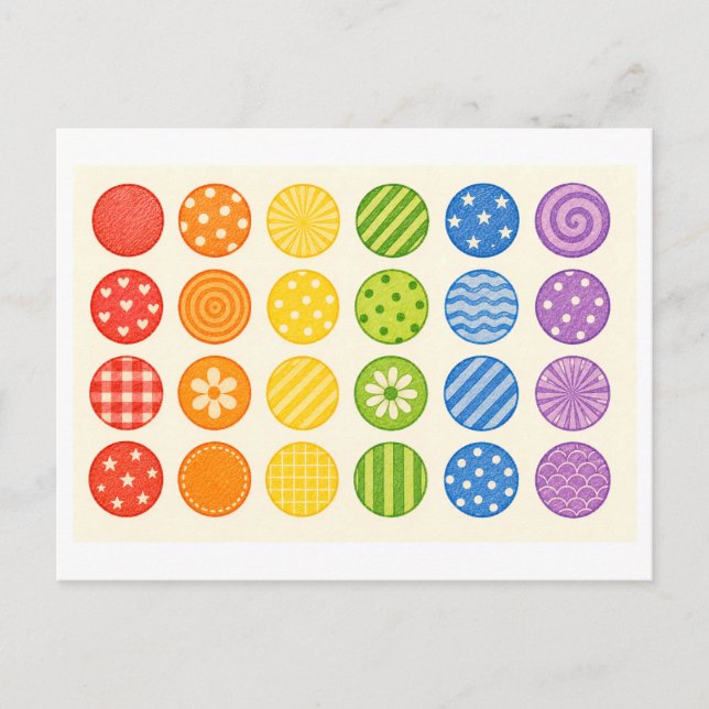 Stolz-Kreis-Regenbogen-Collage Postkarte (Vorderseite)