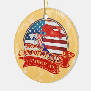 Stolz Kroatisch American Christmas Ornament