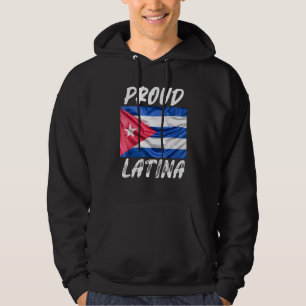 Stolz Latina Hispanic Heritage Monat Kuba Flagge Hoodie