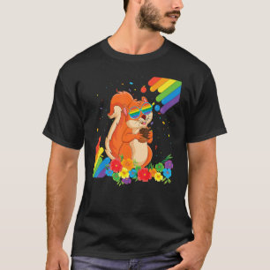 Stolz Lgbt Gay Squirrel Flag Regenbogen Lgbtq L T-Shirt
