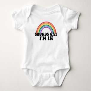 Stolz LGBT Klingen Gay Ich Bin Gay Regenbogen Baby Strampler