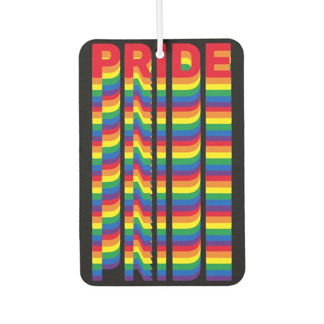 Stolz lgbt lgbtq que Gay Flag Muster schwarz Autolufterfrischer (Vorderseite)