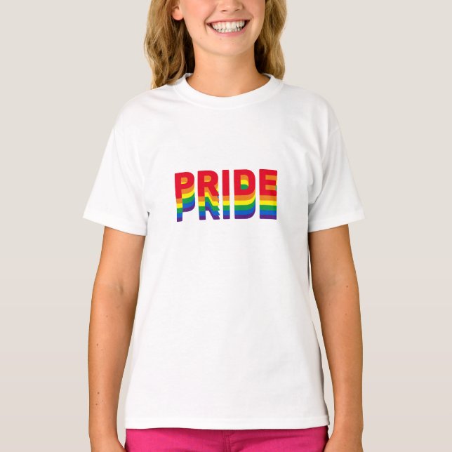 Stolz lgbt lgbtq que Gay Regenbogen Farben Kinder  T-Shirt (Vorderseite)