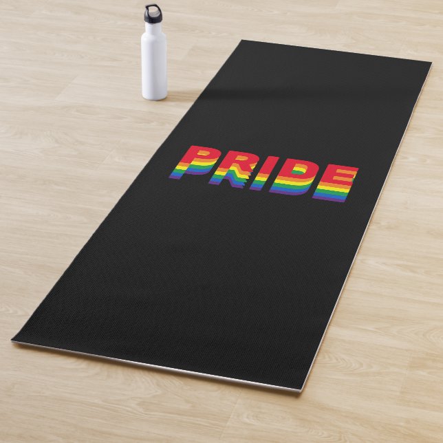 Stolz lgbt lgbtq que Gay Regenbogenfarben schwarz Yogamatte (Beispiel)