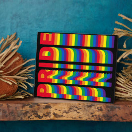 Stolz lgbt lgbtq que Gay Regenbogenmuster schwarz Fotoplatte