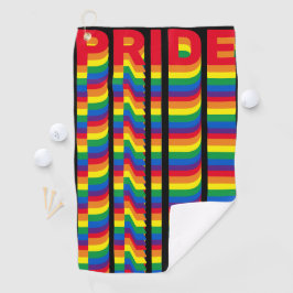 Stolz lgbt lgbtq que Gay Regenbogenmuster schwarz Golfhandtuch
