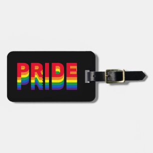 Stolz lgbt lgbtq queer schwul Regenbogen schwarz Gepäckanhänger