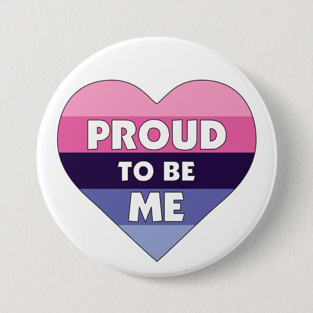Stolz LGBTQ+ Allesexual Pride Flag Herz Button (Vorderseite)