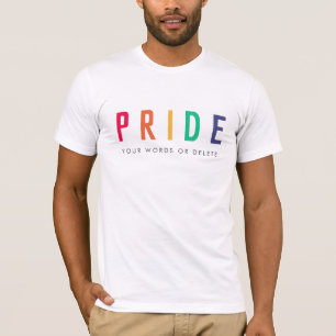 Stolz   LGBTQ Gay Modern Rainbow T-Shirt
