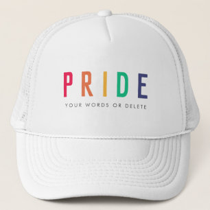Stolz   LGBTQ Gay Modern Rainbow Truckerkappe