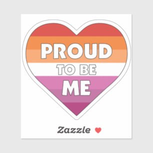 Stolz LGBTQ+ Lesben Flaggenherz Aufkleber