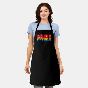 Stolz lgbtq que Gay Regenbogen Retro schwarz Schürze