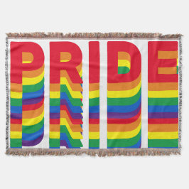 Stolz lgbtq quee Gay Regenbogenfarben Muster Decke