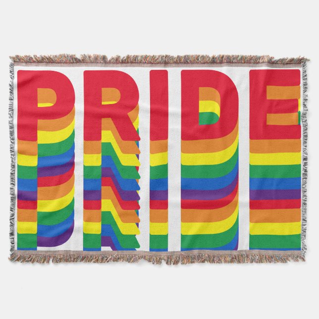 Stolz lgbtq quee Gay Regenbogenfarben Muster Decke (Vorderseite)