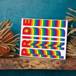 Stolz lgbtq quee Gay Regenbogenfarben Muster Fotoplatte