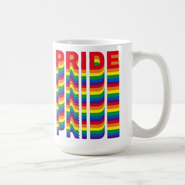 Stolz lgbtq quee Gay Regenbogenfarben Muster Kaffeetasse (Rechts)