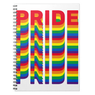 Stolz lgbtq quee Gay Regenbogenfarben Muster Notizblock