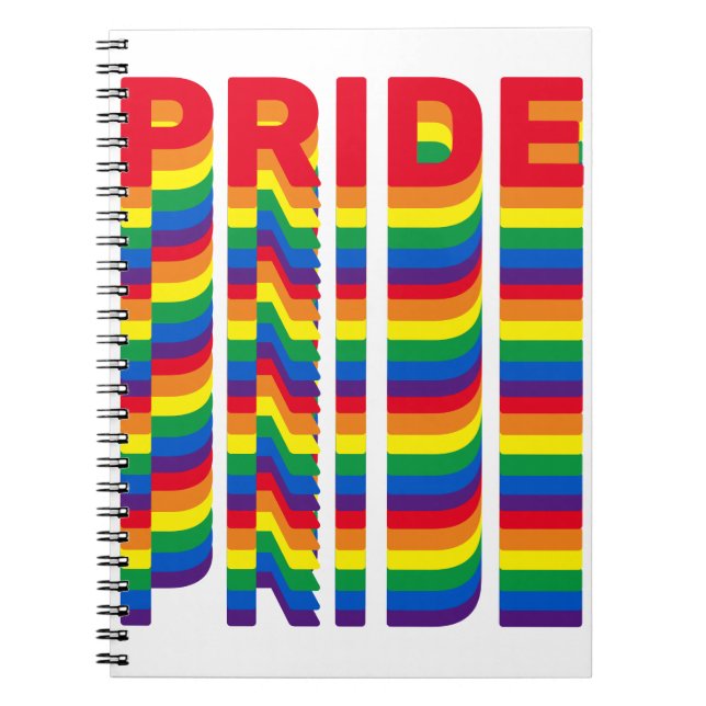 Stolz lgbtq quee Gay Regenbogenfarben Muster Notizblock (Vorderseite)