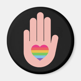Stolz lgbtq quee Liebe. Regenbogenfarbe            Magnet