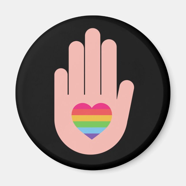 Stolz lgbtq quee Liebe. Regenbogenfarbe            Magnet (Vorne)