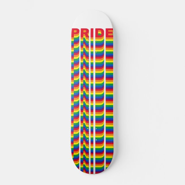 Stolz lgbtq quees Gay-Regenbogen-Retromuster Skateboard (Vorderseite)