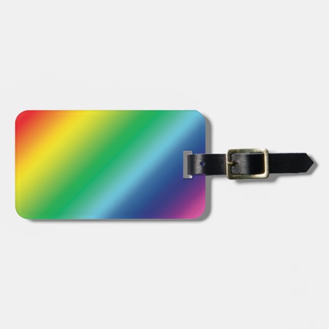 Stolz Lgbtq Regenbogenfarben Muster Gepäckanhänger (Vorderseite horizontal)