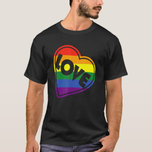 Stolz LGBTQ Schwule Gleichheit - Liebe Herz Regenb T-Shirt