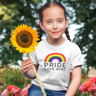 Stolz Liebe Gewinnt Regenbogenbogen Kinder T-Shirt