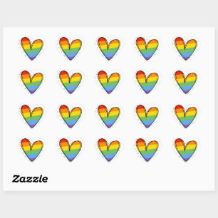 Stolz Liebe Herz Gay Regenbogen LGBTQ Herz-Aufkleber