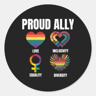 Stolz Liebe Inklusivität Gleichheit Diversi Runder Aufkleber