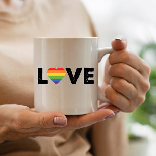 Stolz Liebe ist Liebe Gay Gleichheit Regenbogen LG Kaffeetasse