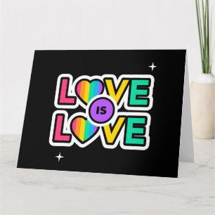 Stolz. Liebe ist Liebe. Gay Rainbow Farben Karte