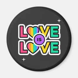 Stolz. Liebe ist Liebe. Gay Rainbow Farben Magnet