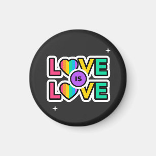 Stolz. Liebe ist Liebe. Gay Rainbow Farben Magnet
