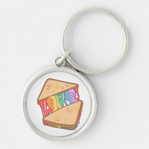 Stolz. Liebe ist Liebe. Niedliche Liebe. Regenboge Schlüsselanhänger