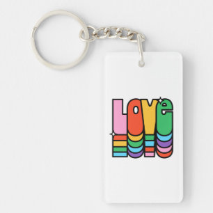 Stolz - Liebe Regenbogenfarbe. Liebe ist Liebe. Schlüsselanhänger