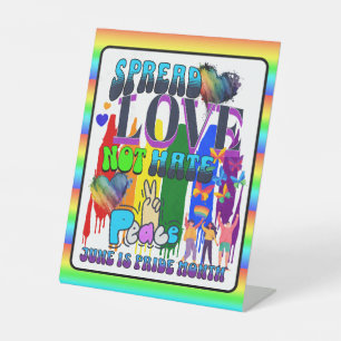 Stolz Liebe verbreiten, nicht Hass Sockelschild