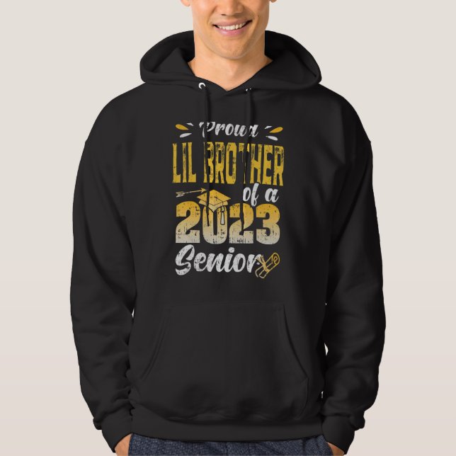 Stolz Lil Bruder einer Klasse von Seni Graduate 20 Hoodie (Vorderseite)